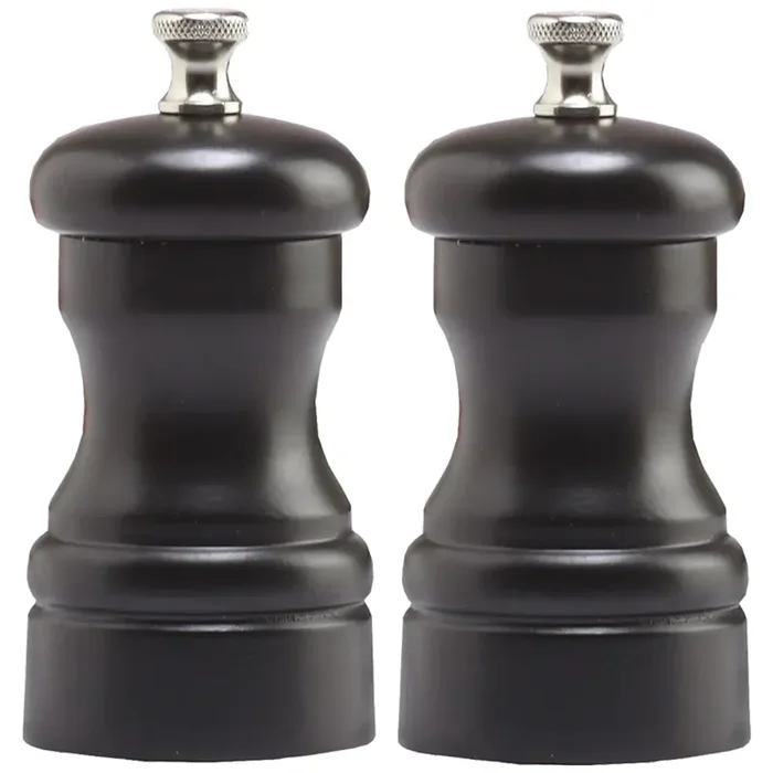 Chef Specialties 04502 Black Capstan 4″ Pepper Mill/Salt Mill Set