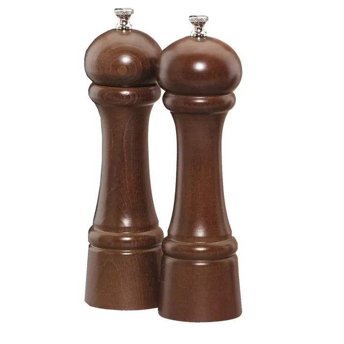 Chef Specialties 8102 8″ Windsor Walnut Finish Salt / Pepper Mill Set
