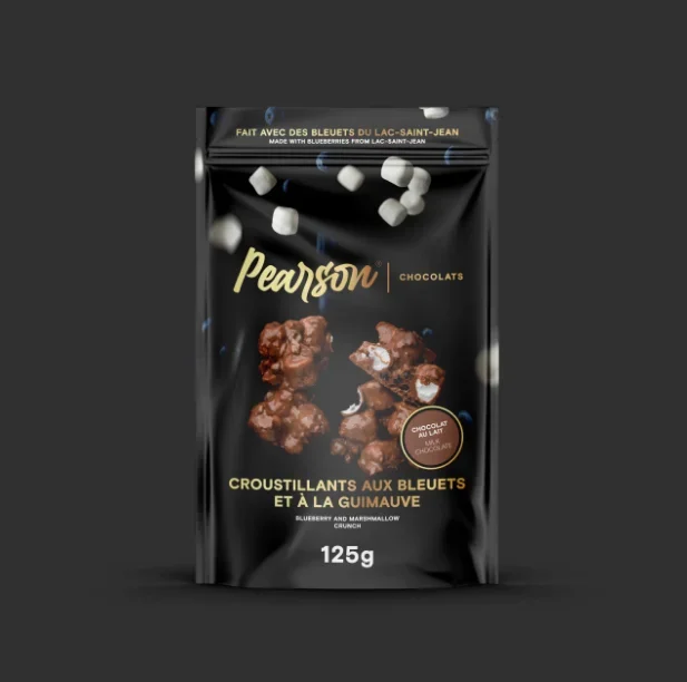 Chocolat au lait croustillant aux bleuets et guimauves 125 g – Pearson