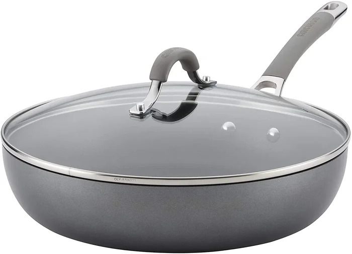 Circulon Elementum Hard Anodized Covered Deep Skillet, 12 inch