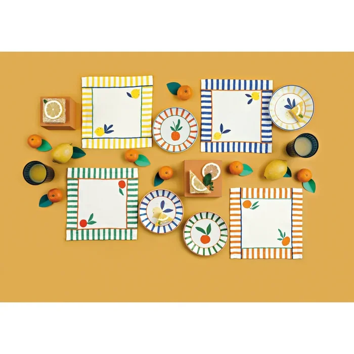 Citrus Burst Cocktail Napkins Set- 4