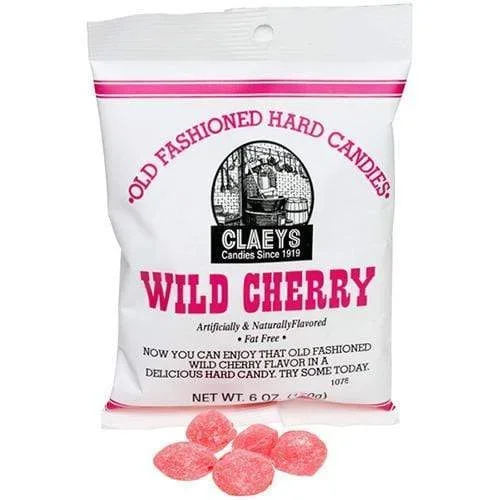 Claey’s Wild Cherry Hard Candy 6 oz
