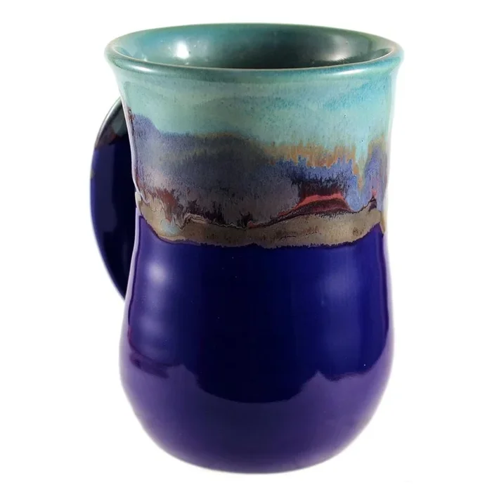 Clay In Motion 14 oz Mystic Water Right Handwarmer Mug