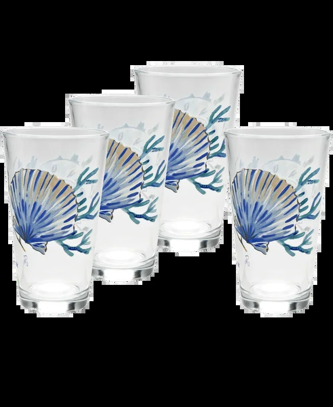 Coastal Shores 16 oz. Cooler Glass – Set of 4