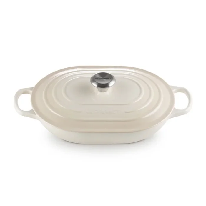 Cocotte oblongue en fonte émaillée Meringue 3.4 L – Le Creuset