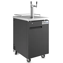 Coldline CDD-1 24″ Black 2 Tap Refrigerated Direct Draw Beer Dispenser