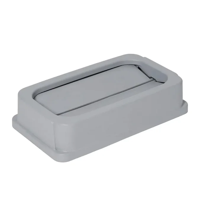 Continental 7325 Gray Wall Hugger™ Tip Top Receptacle Lid