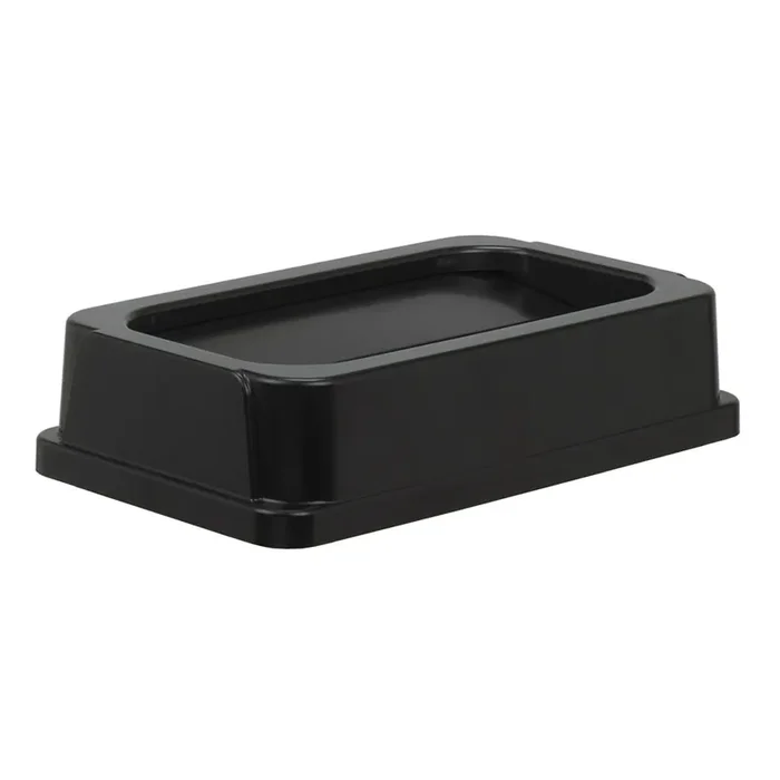 Continental 7325BK Black Drop-Shot Lid For Wall Hugger Receptacle