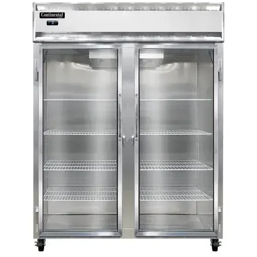 Continental Refrigerator 2FENGD 57‘‘ 2 Section Glass Door Reach-In Freezer