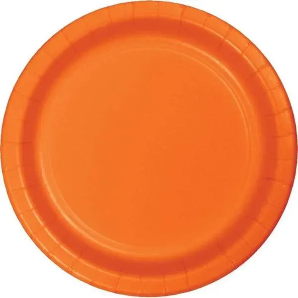 CONVERTING PLATE, 7″, PAPER, SUNKISSED ORANGE, 24PK