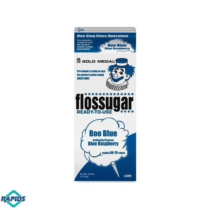 Cotton Candy Floss Sugar 1/2 Gallon Blue Boo (Blue Raspberry)