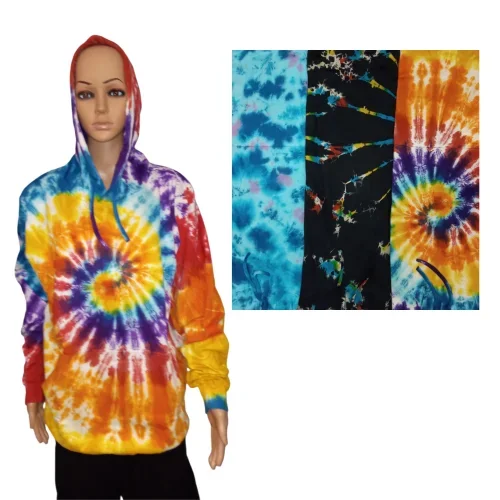 Cotton Fleece Tie Dye Hoodie