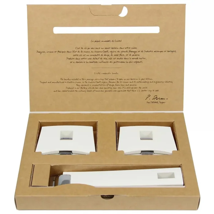 Cristel Mutine Set Of 1 Detachable Handle And 2 Side Handle – White
