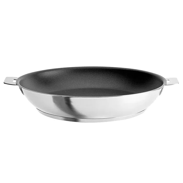 Cristel Strate Detachable Handle 11‘‘ Deep Frying Pan – Exceliss Non-Stick Coating