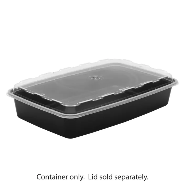 Cube Plastics CR-1147BB Black 48 Oz Carryout Container – 200 / CS