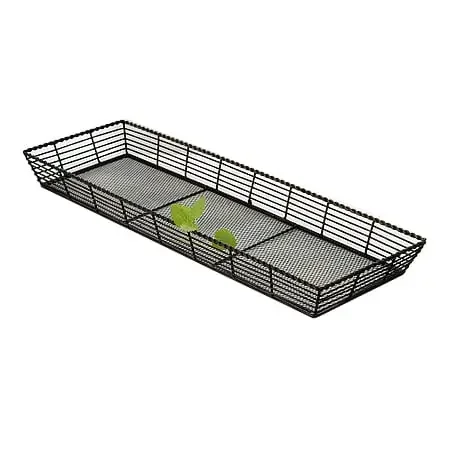 Culinaire WB-706 Black 22 x 7″ Rectangular Wire Basket