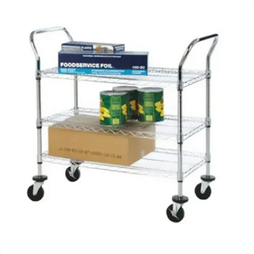 Darling Foodservice 18″ x 36″ 3-Shelf Utility Cart