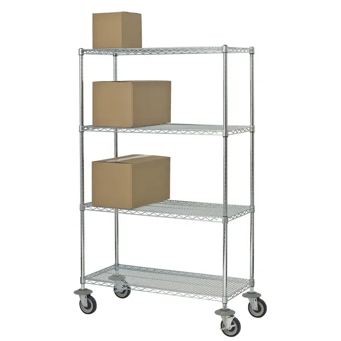 Darling Foodservice 4-Shelf 18 x 36 In Mobile Shelving Unit