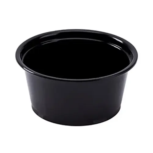 Darling Foodservice Black 2 Oz. Polypropylene Portion Cup – 2500 / CS
