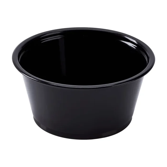 Darling Foodservice Black 3.25 Oz. Poly Portion Cup – 2500 / CS