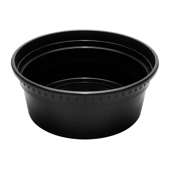 Darling Foodservice Black 8 Ounce Deli Container with Lid – 240 / CS