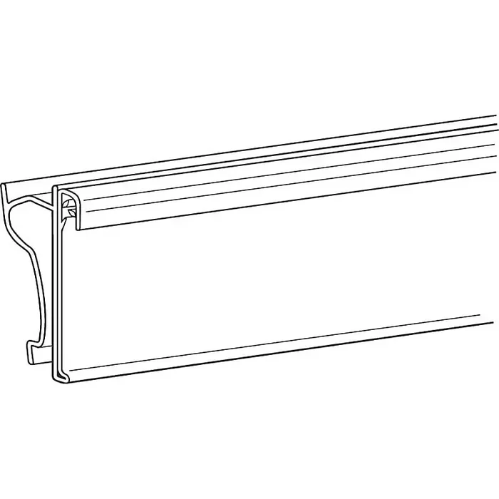 Darling Foodservice Black/Clear Data Strip for Anthony Shelf