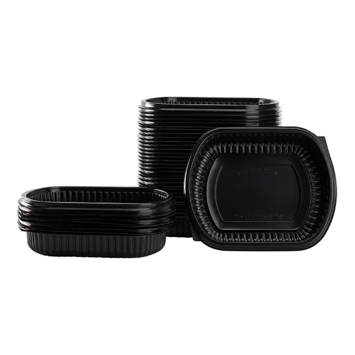 Darling Foodservice Black PP 24 Oz. Take-Out Box – 300 / CS