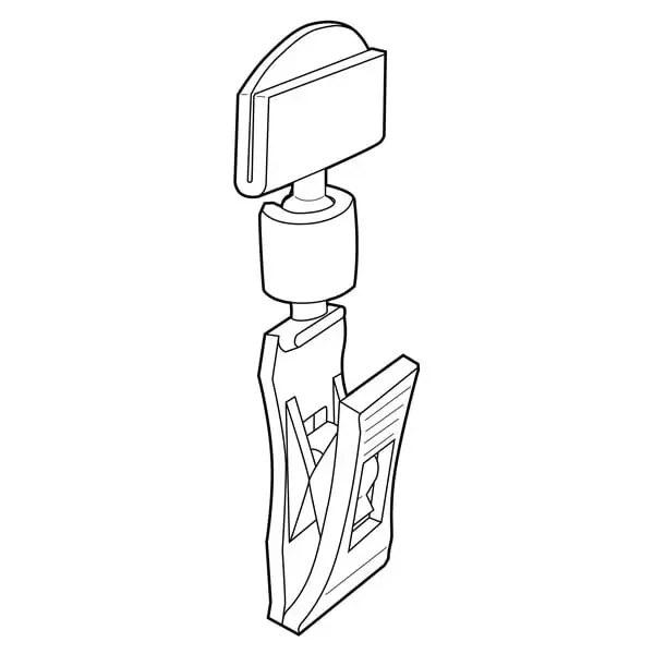 Darling Foodservice Clear 2-3/4″ Clip-On Sign Holder