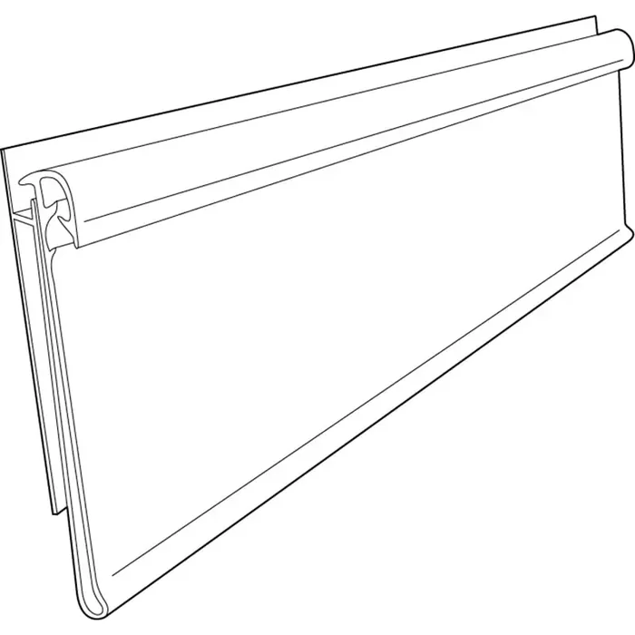 Darling Foodservice White/Clear Shelf Channel Data Strip