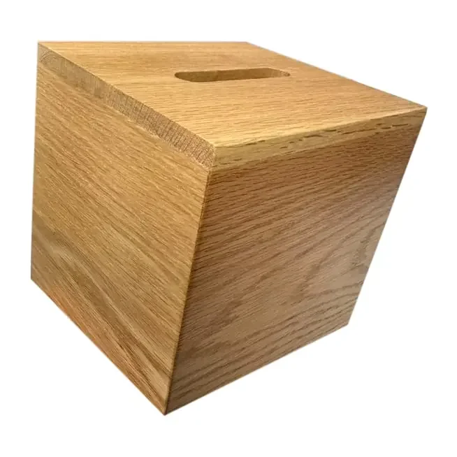 Darling Foodservice Wooden 5.1 x 5.1 x 5.5 Tissue Box Cover – 12 / BX