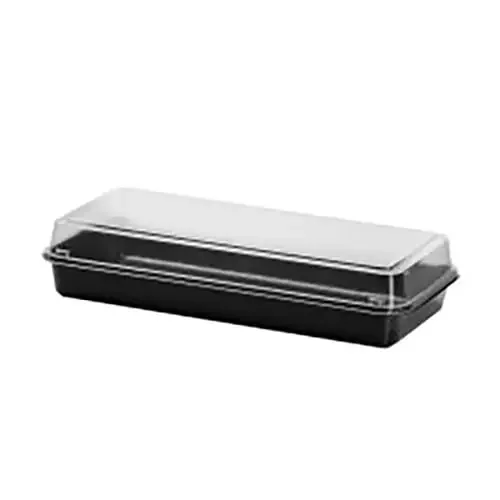 Dart 848604-PS94 Plastic Hinged Container with Black Base – 200 / CS