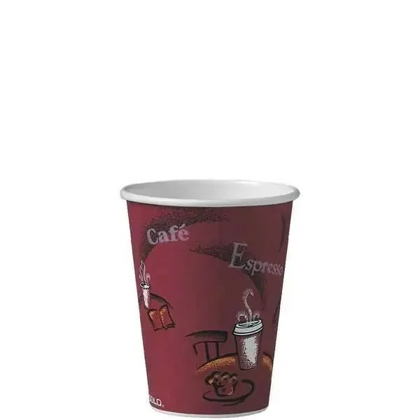 DART HOT CUP PAPER, BISTRO 12 OZ 50PK 20/50/1000 ***