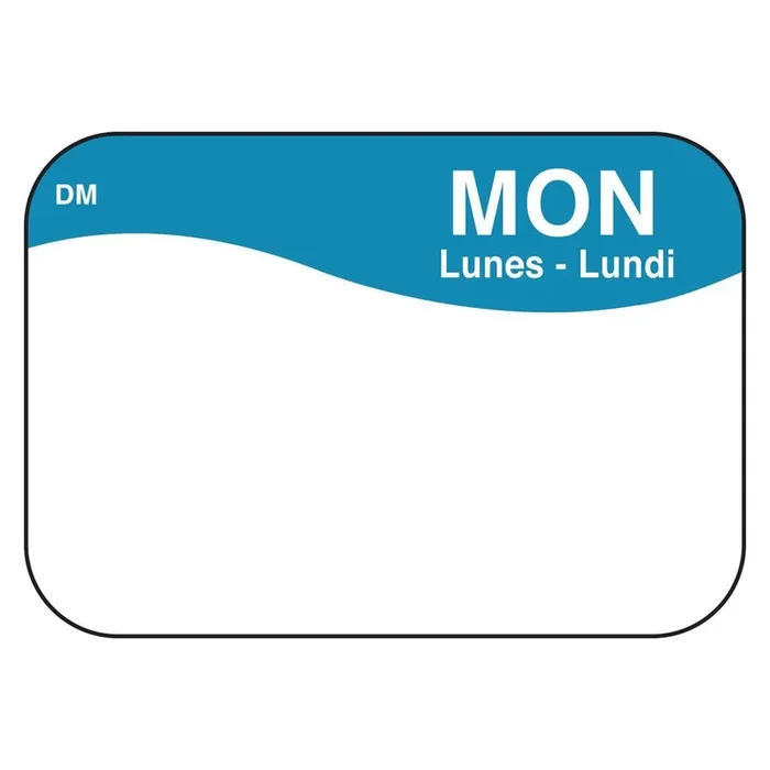 DayMark 1100291 DissolveMark 7/8 x 1-1/4″ Monday Day Label – 1000 / RL