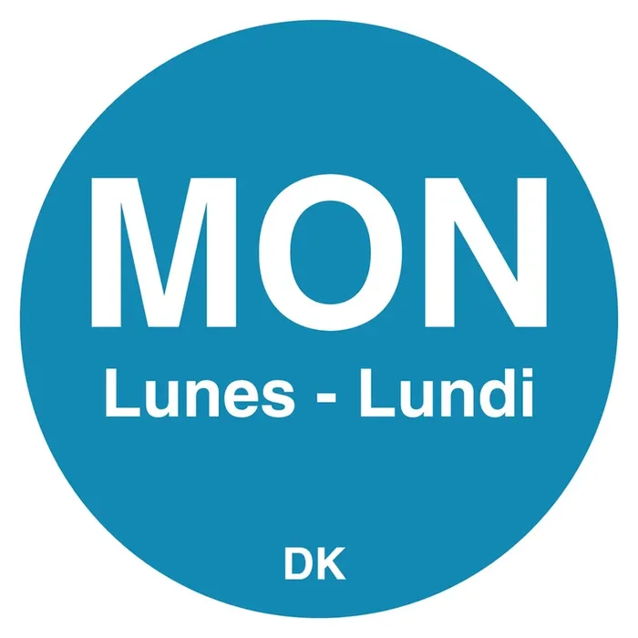 DayMark 1100521 DuraMark Bilingual 3/4″ Monday Day Circle – 5000 / PK