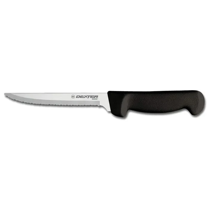 Dexter Russell P94848B Basics 8″ Utility Knife with Black Handle