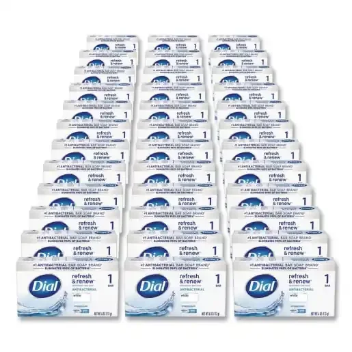 Dial DIA92633 Deodorant Bar Soap, Iconic Dial Soap Scent, 4 oz, 36/Carton