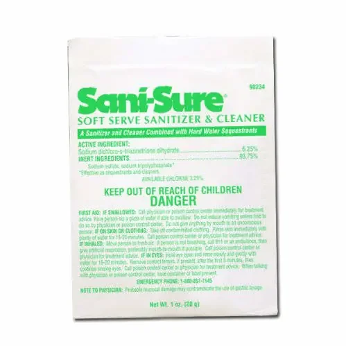 Diversey 90234 Sani-Sure Soft Serve Sanitizer And Cleaner – 100 / CS