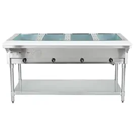 Eagle Group HT4 63.5″ Gas Steam Table with Open Base