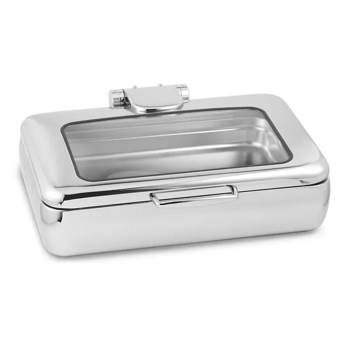 Eastern Tabletop 3995G S/S Induction Jazz Rock 8 Qt Rectangular Chafer