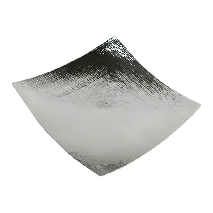 Eastern Tabletop 5314H Hammered 14″ Stainless Steel Square Tray