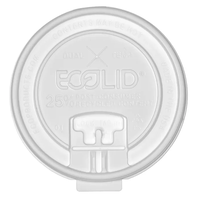 Eco Products EP-HCLDT-R 10-20 Oz. Dual-Temp Tab Lid – 600 / CS