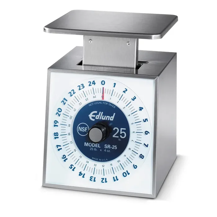Edlund SR-25 Premier Rotating Dial Mechanical 25 lb Portion Scale
