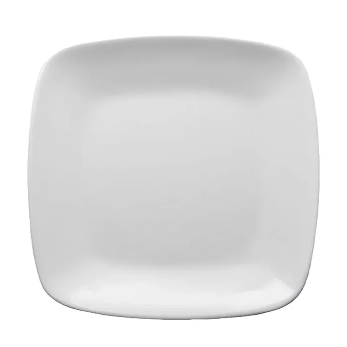 Elite Global Solutions D11SQR-W Radius White Square Plate – 6 / CS