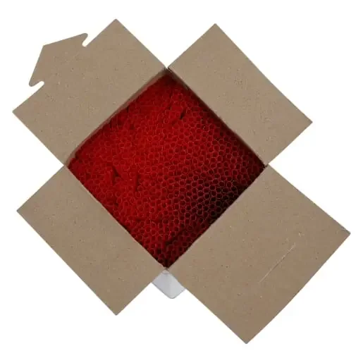 Empress ECK775RD Semi Slim Straw / Stirrer Unwrapped 7.75″ Red Boxed