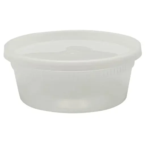 Empress EHDC08C Heavy Duty Deli Containers 8 oz, Clear, Combo Pack