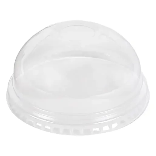Empress EPETDL12TH Dome Lid w/ Hole Fits 9oz Squat & 12oz Tall PET Cups