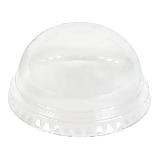 Empress EPETDL8 Dome Lid w/ No Hole Fits 7oz & 10oz PET Cups