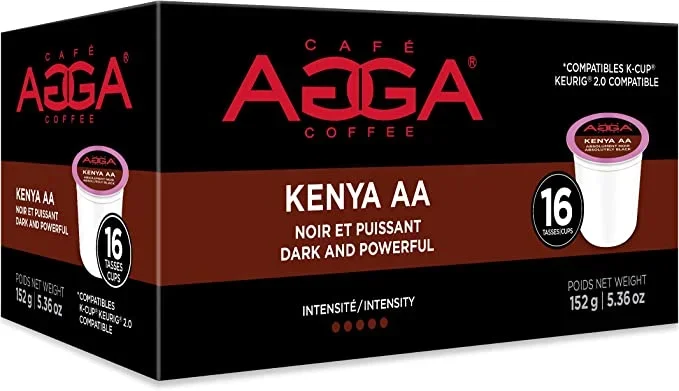 Ensemble de 16 capsules k-cups Kenya AA – AGGA