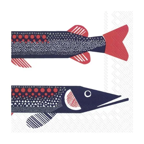 Ensemble de 20 serviettes en papier Hauki 33×33 cm