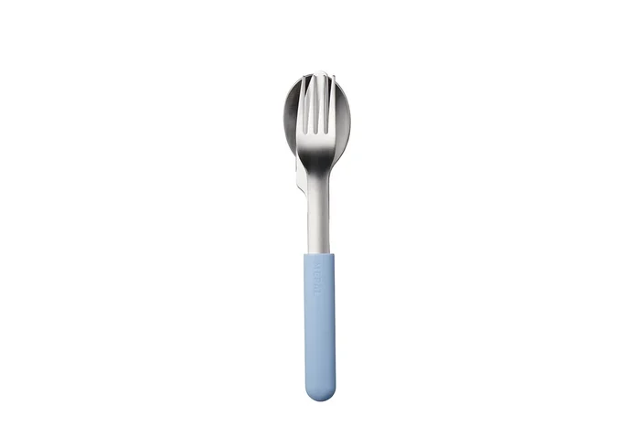 Ensemble de 3 ustensiles avec support Bleu